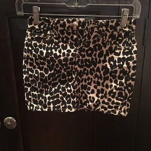 Juicy couture cheetah print girls mini skirt